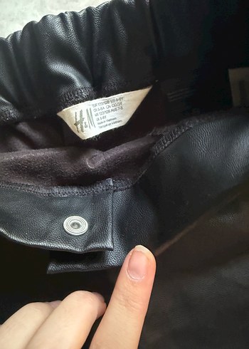 H&M Kız çocuk Siyah Deri Etek