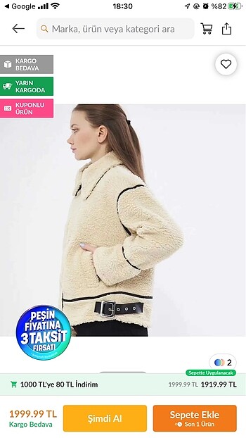 xl Beden Astarlı Peluş Kaban