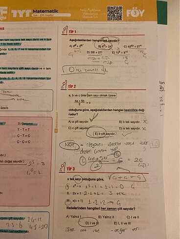  Beden Renk benim hocam tyt matematik konu anlatım föyleri soru bankası