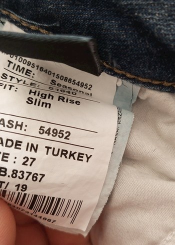27 Beden mavi Renk Kadın Mavi Normal Boy Denim Jean Pantolon