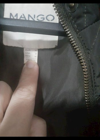 Mango yeşil kapitone ceket - Görsel 3