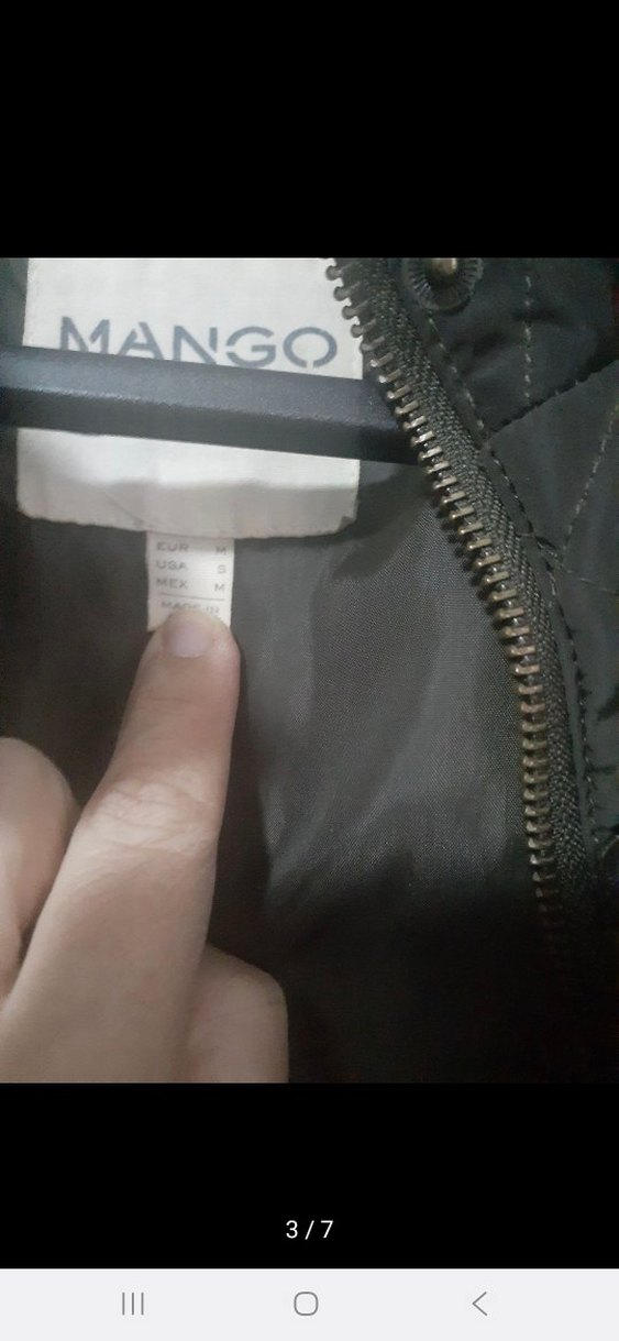 Mango yeşil kapitone ceket - Görsel 3