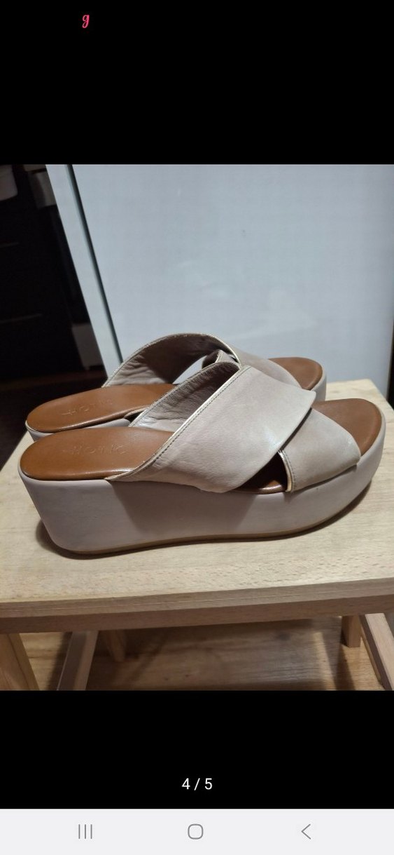 Bej Dolgu Topuklu Kadın Terlik - Görsel 4