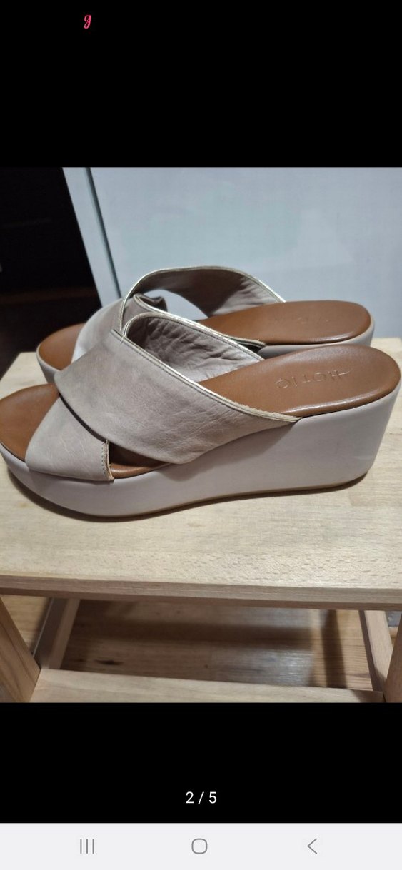 Bej Dolgu Topuklu Kadın Terlik - Görsel 2