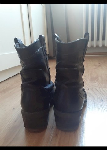 Siyah Deri bayan bot - Görsel 2