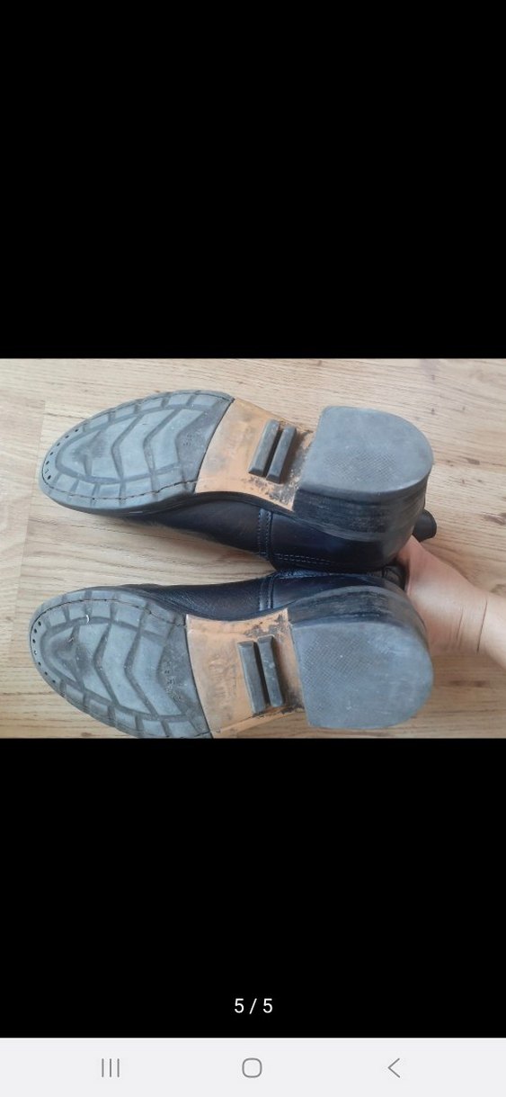 Siyah Deri bayan bot - Görsel 5