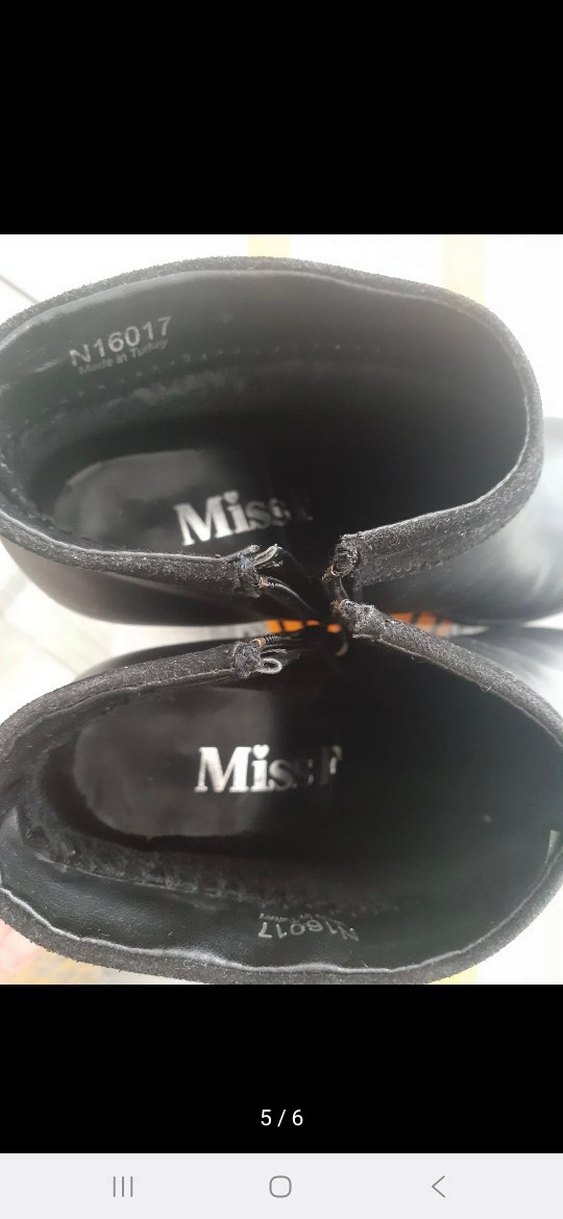 Tokalı Siyah Deri Kadın Bot - Görsel 5