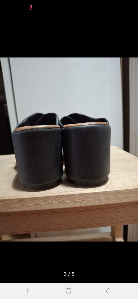 Siyah Dolgu Topuklu Kadın Terlik - Görsel 3