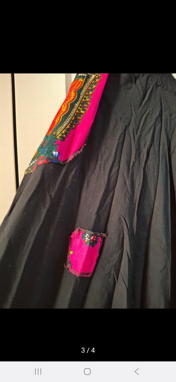 Siyah Nakışlı Bohem etnik şalvar - Görsel 3