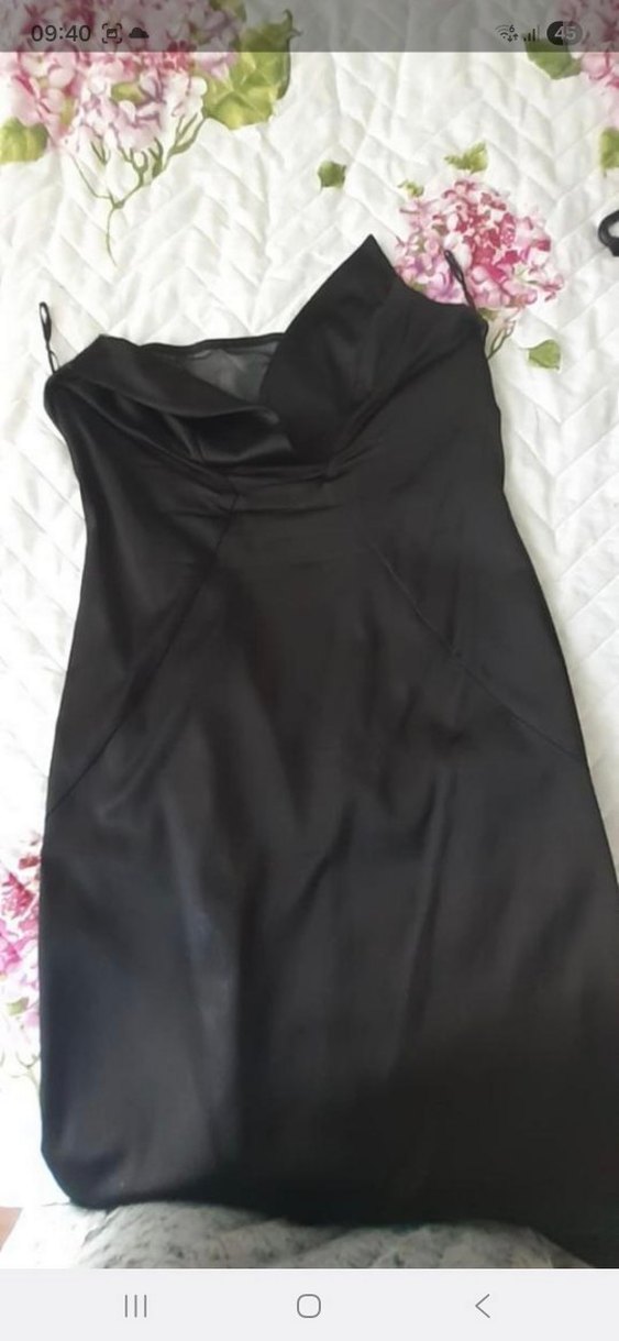 Network saten elbise - Görsel 5