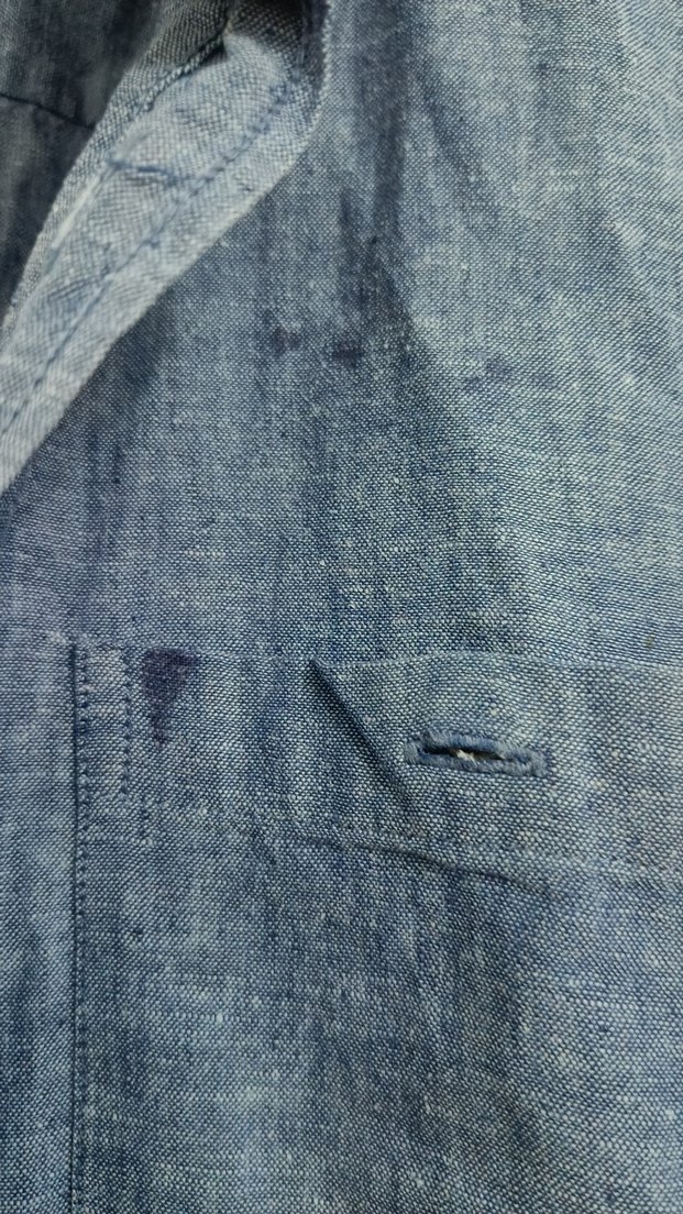 Lacivert Kısa Kollu Denim Gömlek - Görsel 3