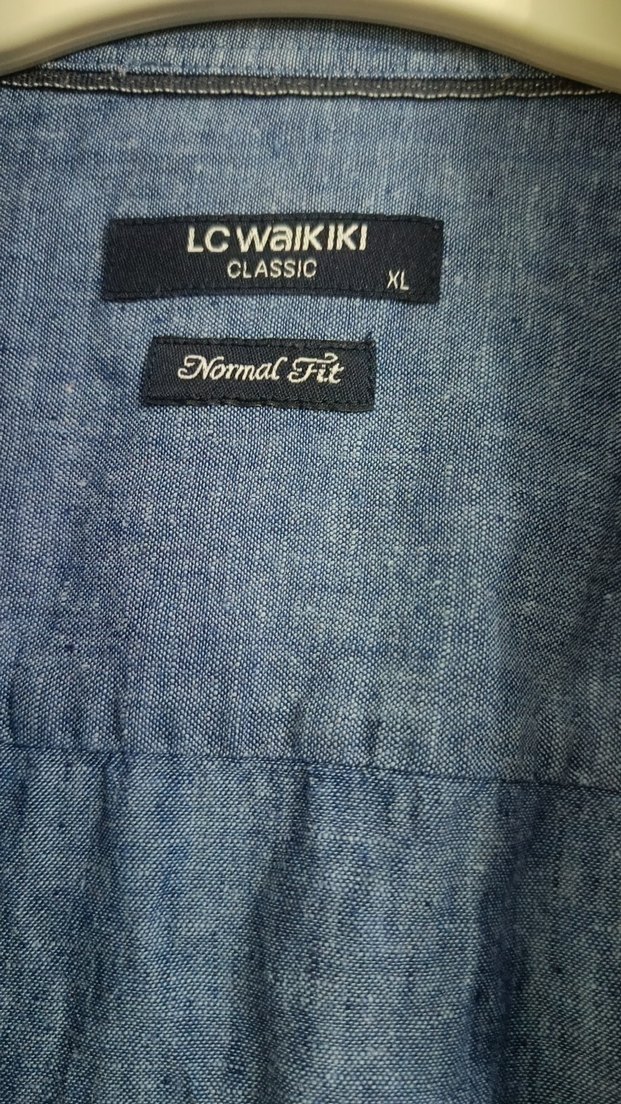 Lacivert Kısa Kollu Denim Gömlek - Görsel 2