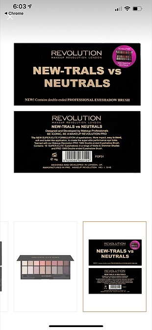 Revolution Makeup Revolution New-Trals vs Neutrals Far Palette