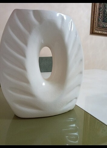 Seramik beyaz vazo 