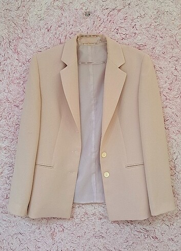 Krem rengi blazer ceket