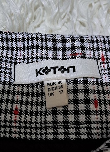 Koton Ekose desenli etek