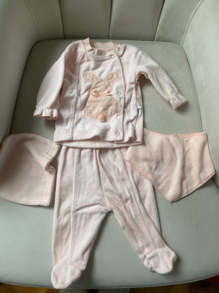 Dantel Detaylı Pembe Bebek Kız Takımı - Görsel 4