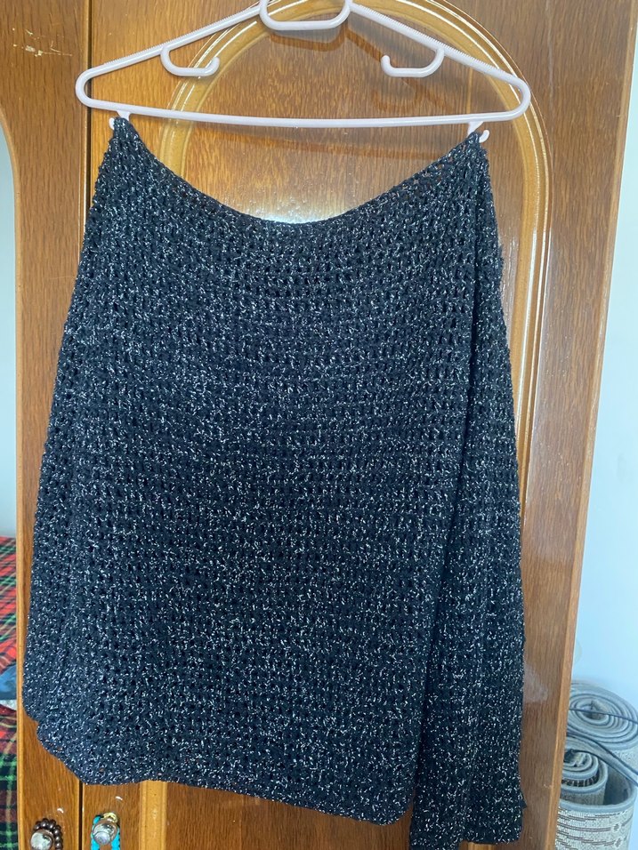 Siyah simli Triko Kadın Uzun Kollu kazak - Görsel 2