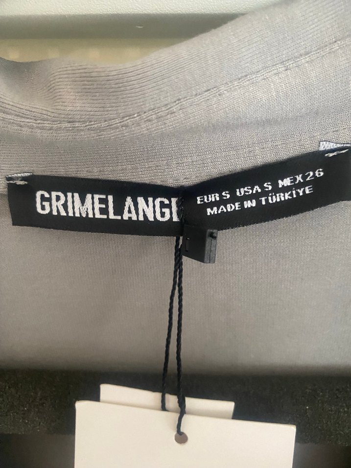 Gri Uzun Kollu V Yaka Kadın Elbise - Görsel 3