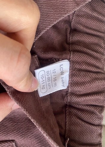 Kızlar için Lila ve Kahverengi Pamuklu Bol Kesim Pantolon - Görsel 4