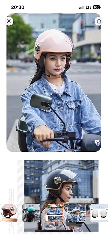 Diğer Çene açık motorsiklet kaskı