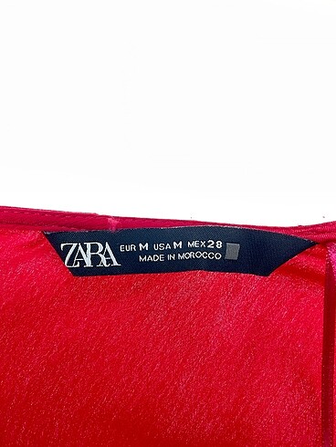 m Beden kırmızı Renk Zara Kısa Elbise %70 İndirimli.