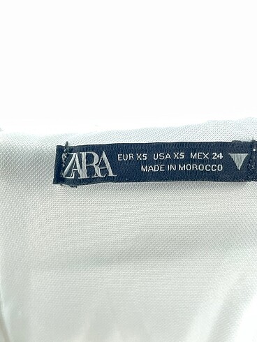 xs Beden beyaz Renk Zara Kısa Elbise %70 İndirimli.