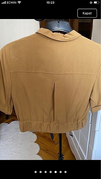 Bershka crop gömlek - Görsel 2