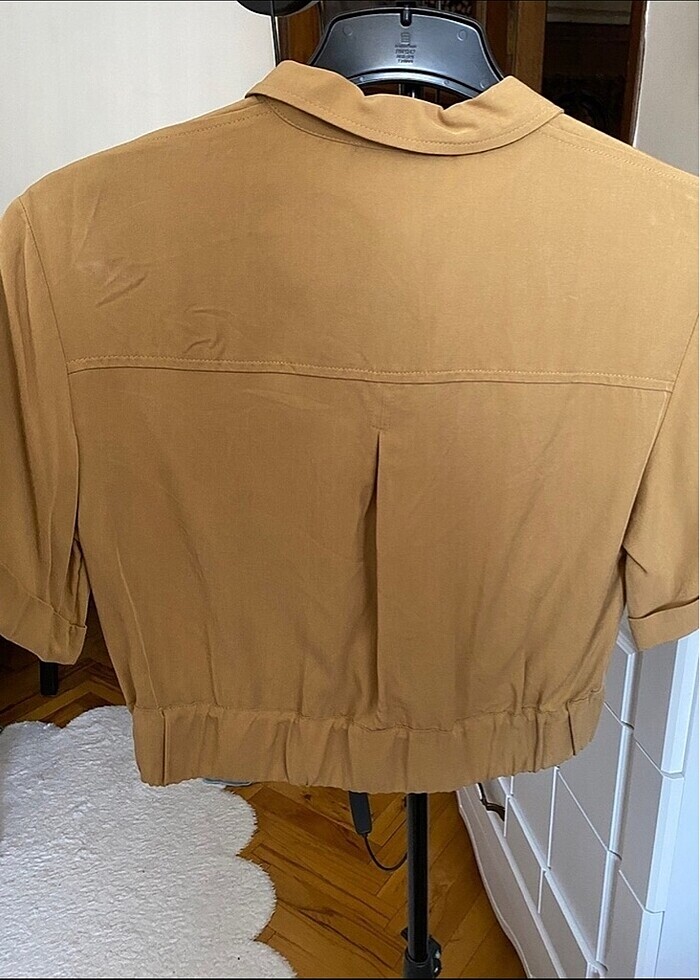 Bershka crop gömlek - Görsel 2