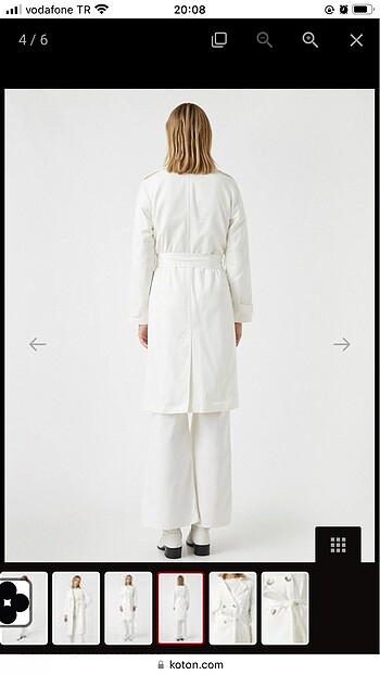 Trençkot beyaz - Görsel 8