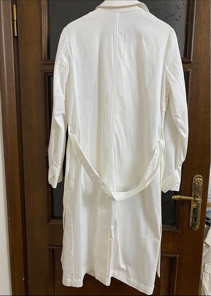 Trençkot beyaz - Görsel 4