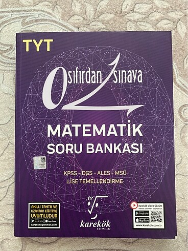 Karekök yayınları tyt 0dan 1 sınava matematik soru bankası