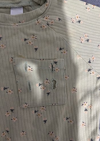 Bej Bebek Kız Uzun Kollu Düğmeli Takım - Görsel 4