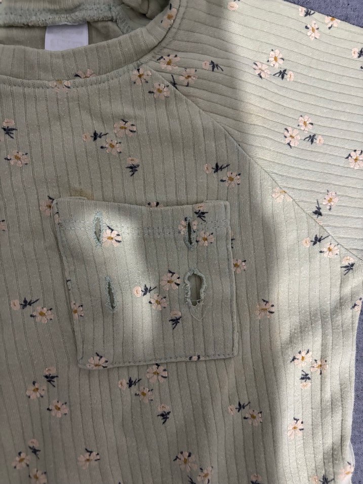 Bej Bebek Kız Uzun Kollu Düğmeli Takım - Görsel 4