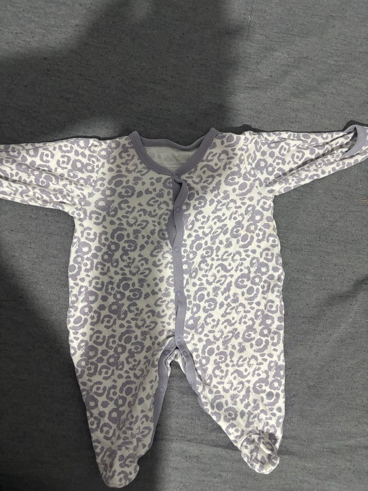 Gri Desenli Uzun Kollu Bebek Body - Görsel 2