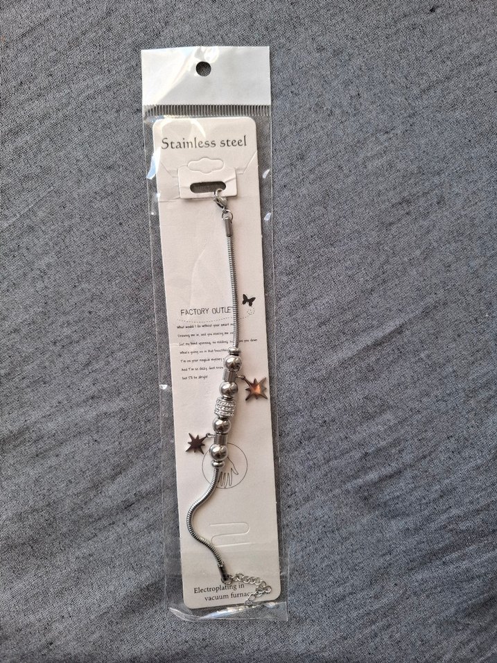 Çelik Gümüş Bileklik - Görsel 4