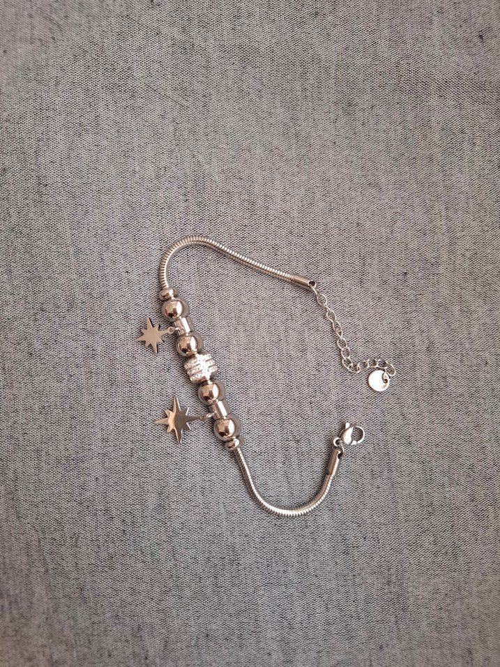 Çelik Gümüş Bileklik - Görsel 2