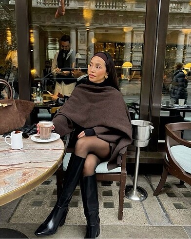 Zara Zara atkılı kaban