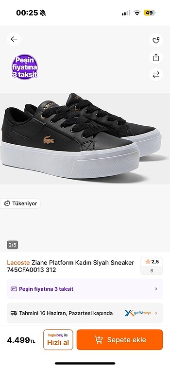 Lacoste ayakkabı