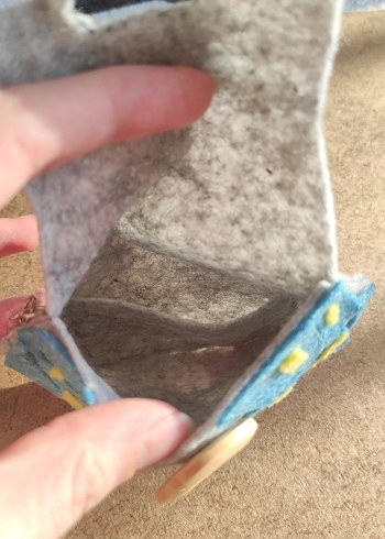 Mavi Nakışlı Ahtapot Desenli Cüzdan - Görsel 5