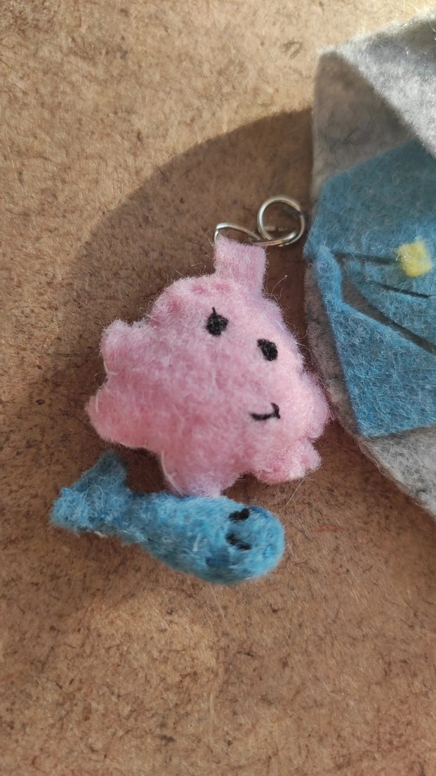 Mavi Nakışlı Ahtapot Desenli Cüzdan - Görsel 3