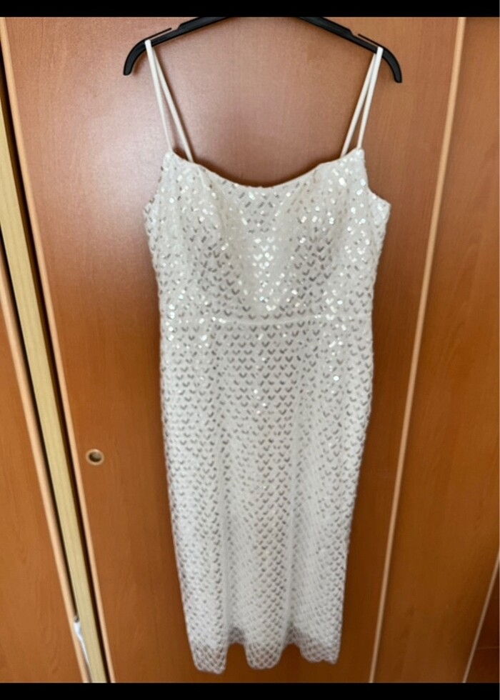 Beyaz nişan elbisesi - Görsel 3