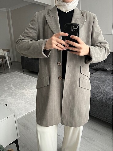Uzun blazer ceket elbise