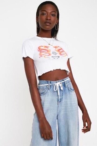 s Beden siyah Renk Crop Top - Ejderha Pamuklu bluz