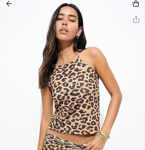m Beden Pull and best leoparlı üst