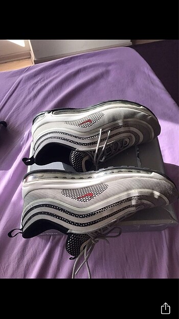 44 Beden gri Renk Nike air max 97 gümüş orijinal