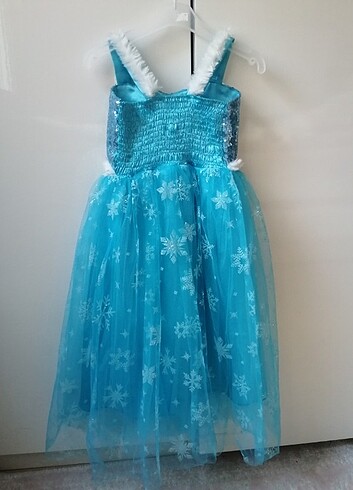 24-36 Ay Beden mavi Renk Frozen Elsa Parti Kostümü