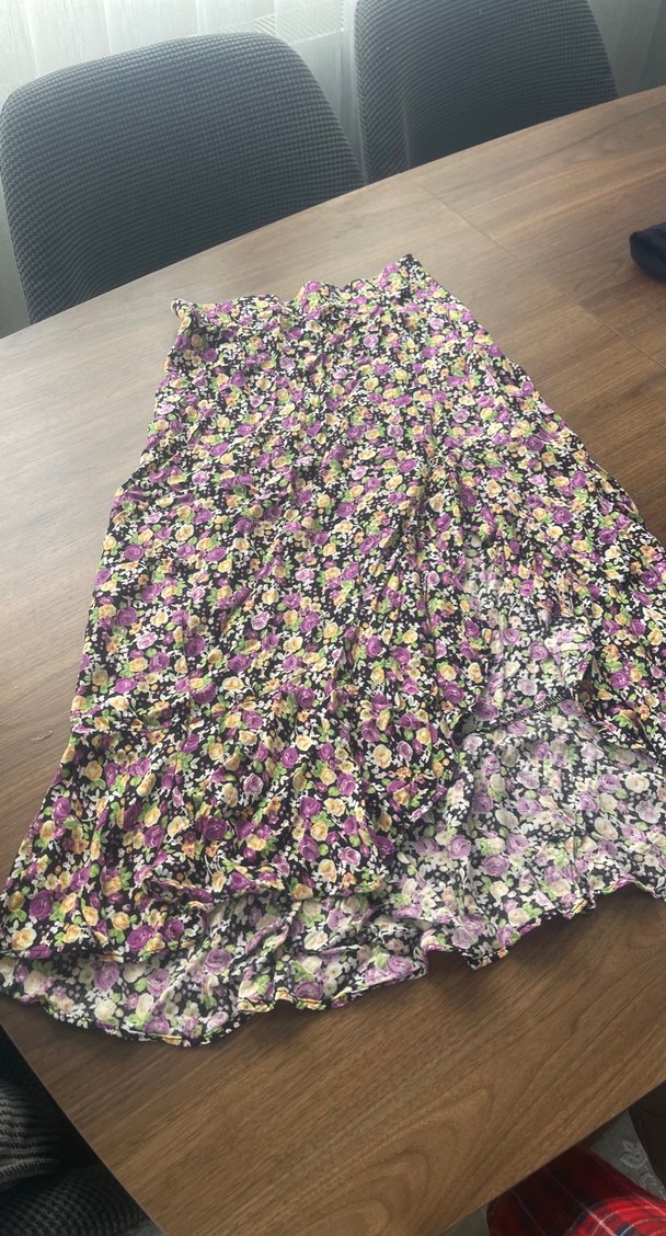 Bohem Çok Renkli Uzun Hamile Eteği - Görsel 2