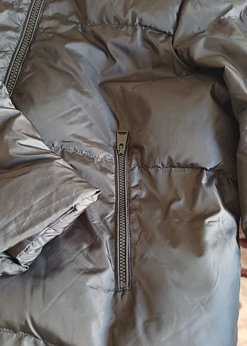 xl Beden siyah Renk Siyah Kadın Midi Kışlık Mont Fermuarlı