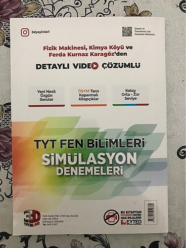  Beden 3d TYT FEN BİLİMLERİ DENEMESİ